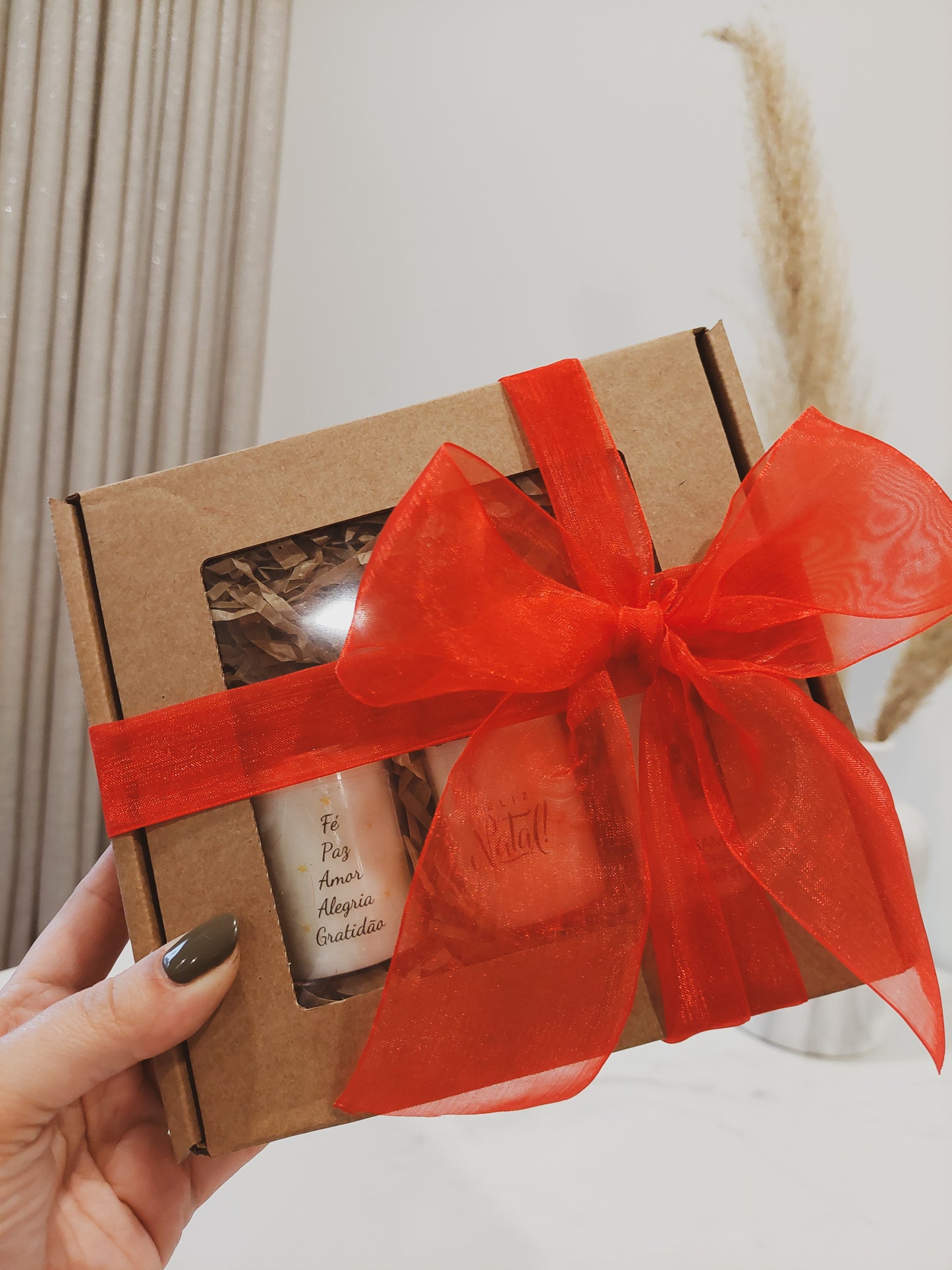 Kit Natal - 2 velas + creme mãos e corpo