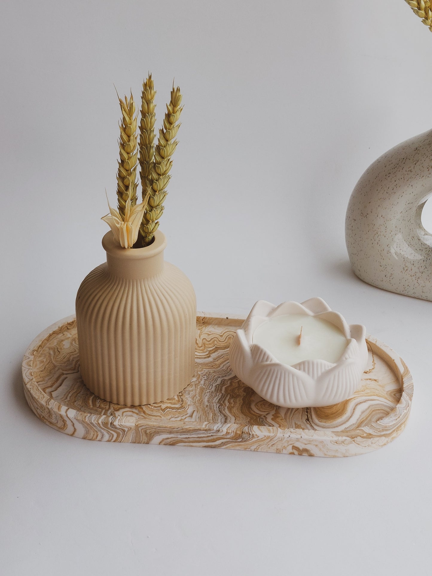 Conjunto decoração 3 peças - Flor de Lotus